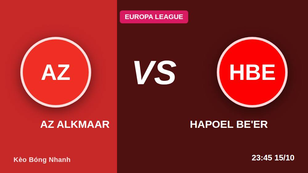 AZ Alkmaar vs Hapoel Be'er: Kèo -330 có thật sự đáng chốt?